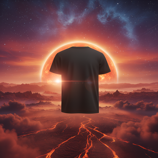 Basic Plain Black Regular Gravit’ee T-Shirt